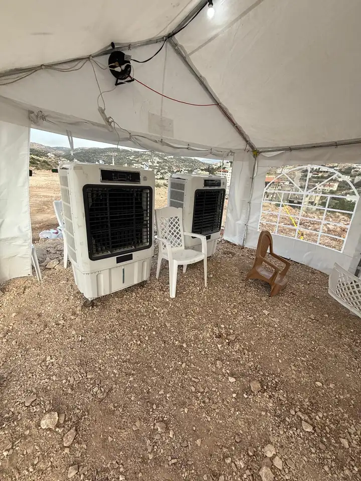 אוהל אירועים להשכרה עם מצננים בשטח פתוח ולא סלול — פתרון אוהל וקירור בשטח | ARTM — ברעננה